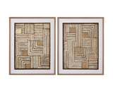 Purlin - Framed Print (Set of 2) - Brown