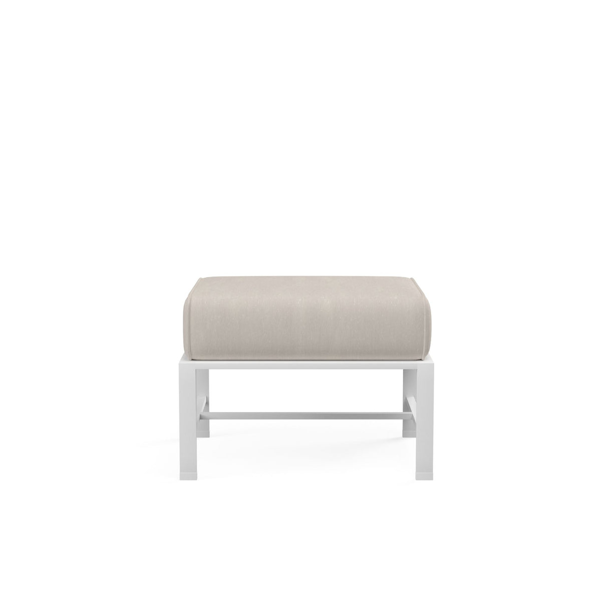 Bristol - Ottoman, With Self Welt - Canvas Flax / White