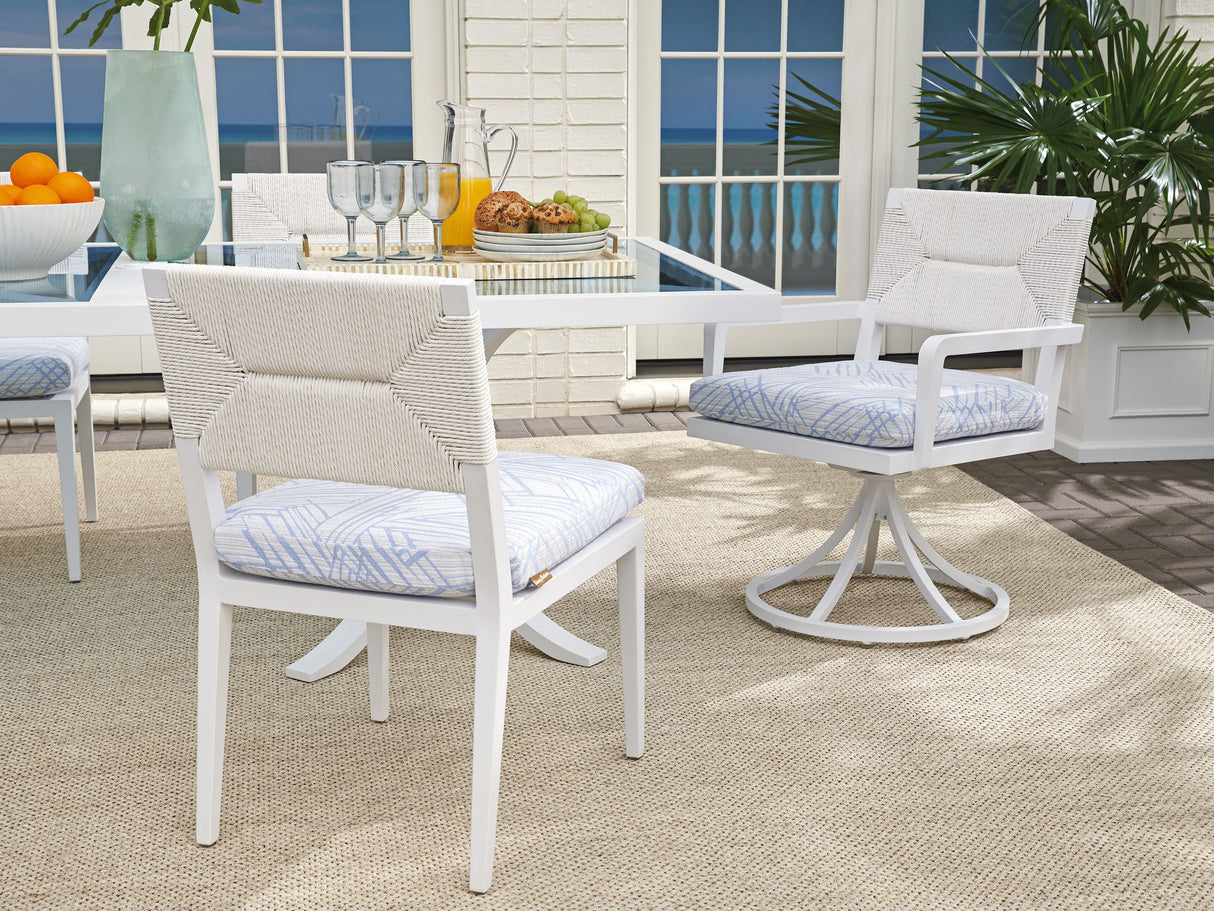 Ocean Breeze Promenade - Side Dining Chair - White / Light Blue