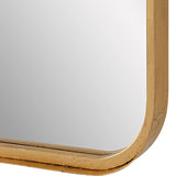 Rounded Corners Mirror - Gold Leaf