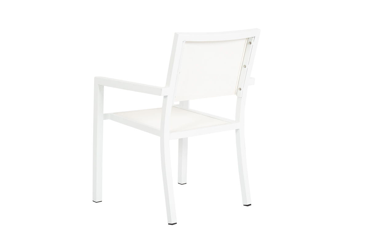 Naples - Stackable Sling Dining Chair - White