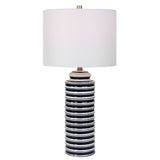 Table Lamp - Navy & White