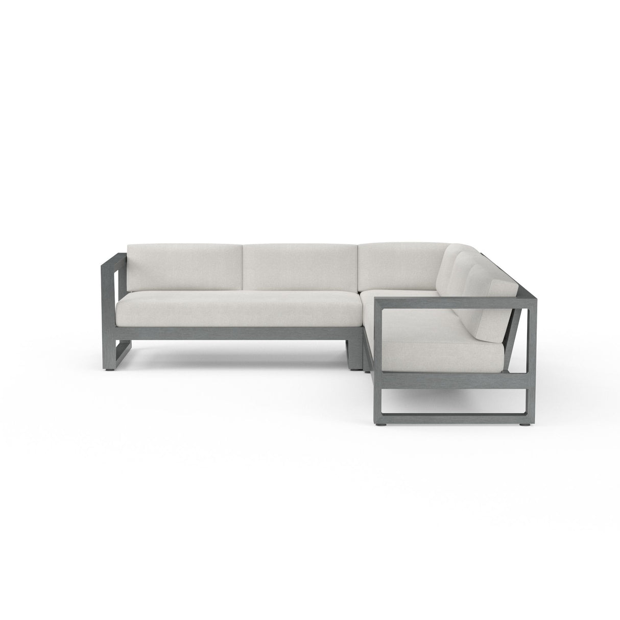 Redondo - Sectional, No Welt - Cast Silver / Dark Gray