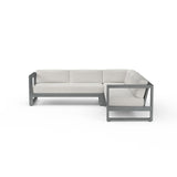 Redondo - Sectional, No Welt - Cast Silver / Dark Gray