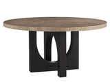 Zanzibar - Regent Round Dining Table - Light Brown / Black