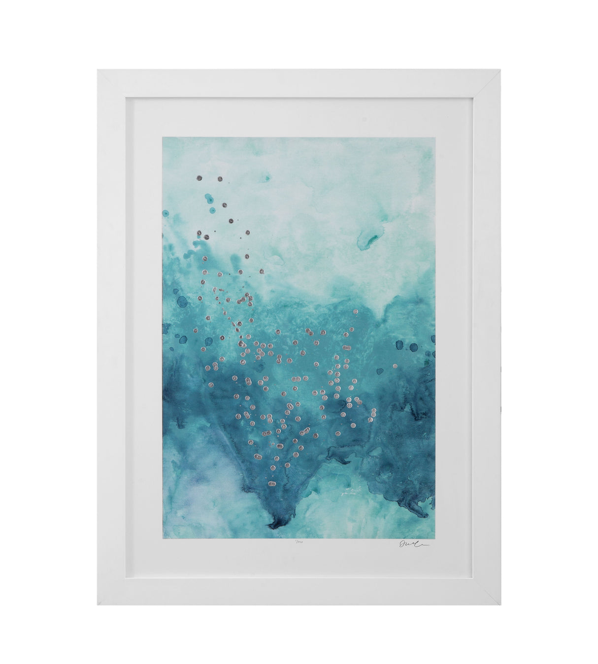 Sea Shimmer - I Framed Print - Blue