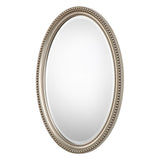 Mirror - Metallic Silver & Brown Antiquing