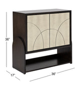 Rivera - Bar Cabinet - Espresso Oak / Gold