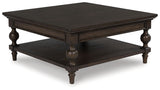 Veramond - Dark Brown - Square Cocktail Table