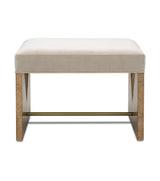 Laurent - Accent Stool - Brown Ash Burl / Gray