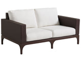 Abaco - Loveseat - White / Dark Brown