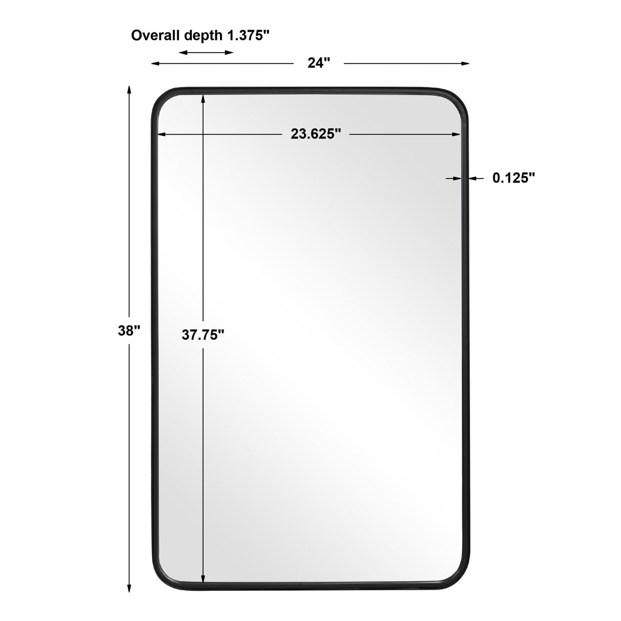 Mirror Vertically Or Horizontally - Satin Black