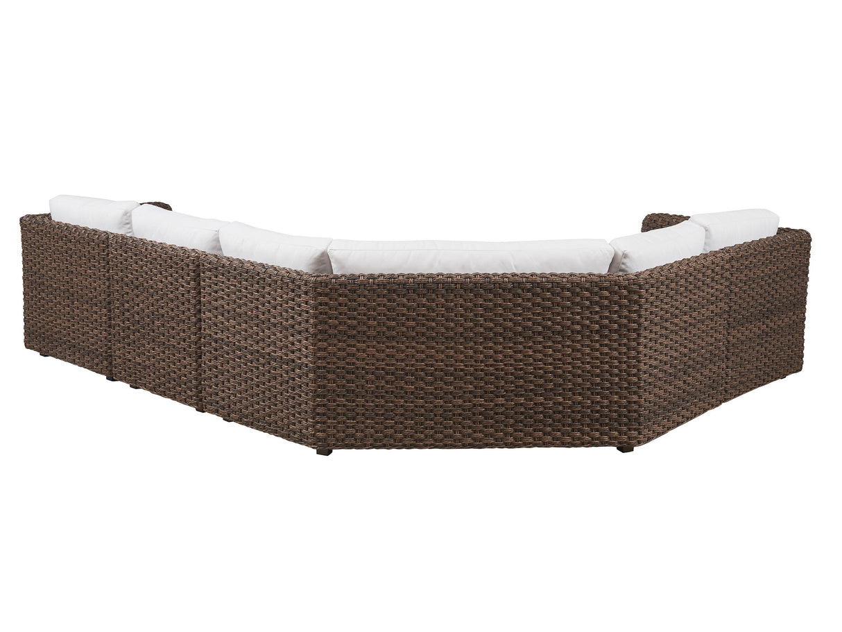 Kilimanjaro - Sectional - White / Dark Brown