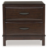 Vanmore - Dark Brown - Two Drawer Night Stand