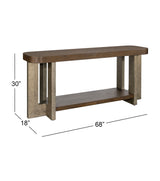 Nova - Console Table - Cerused Charcoal Oak