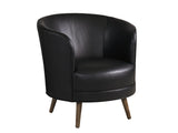 Zanzibar - Torrington Leather Swivel Chair - Black