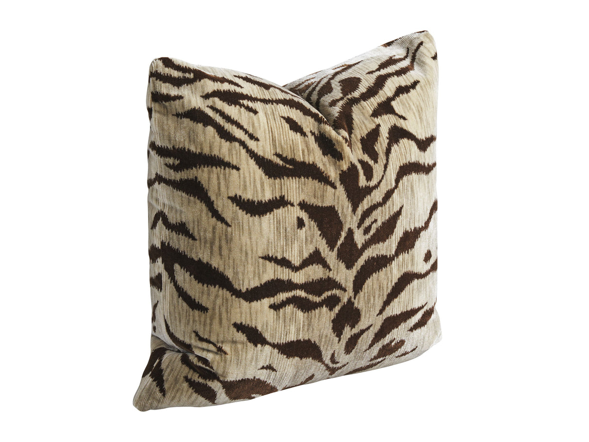 Zanzibar - 18x18 Luxdown Pillow No Welt - Beige / Black