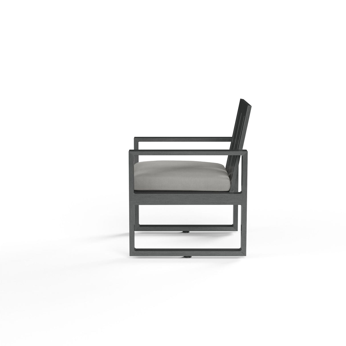 Redondo - Dining Chair, No Welt - Cast Silver / Dark Gray