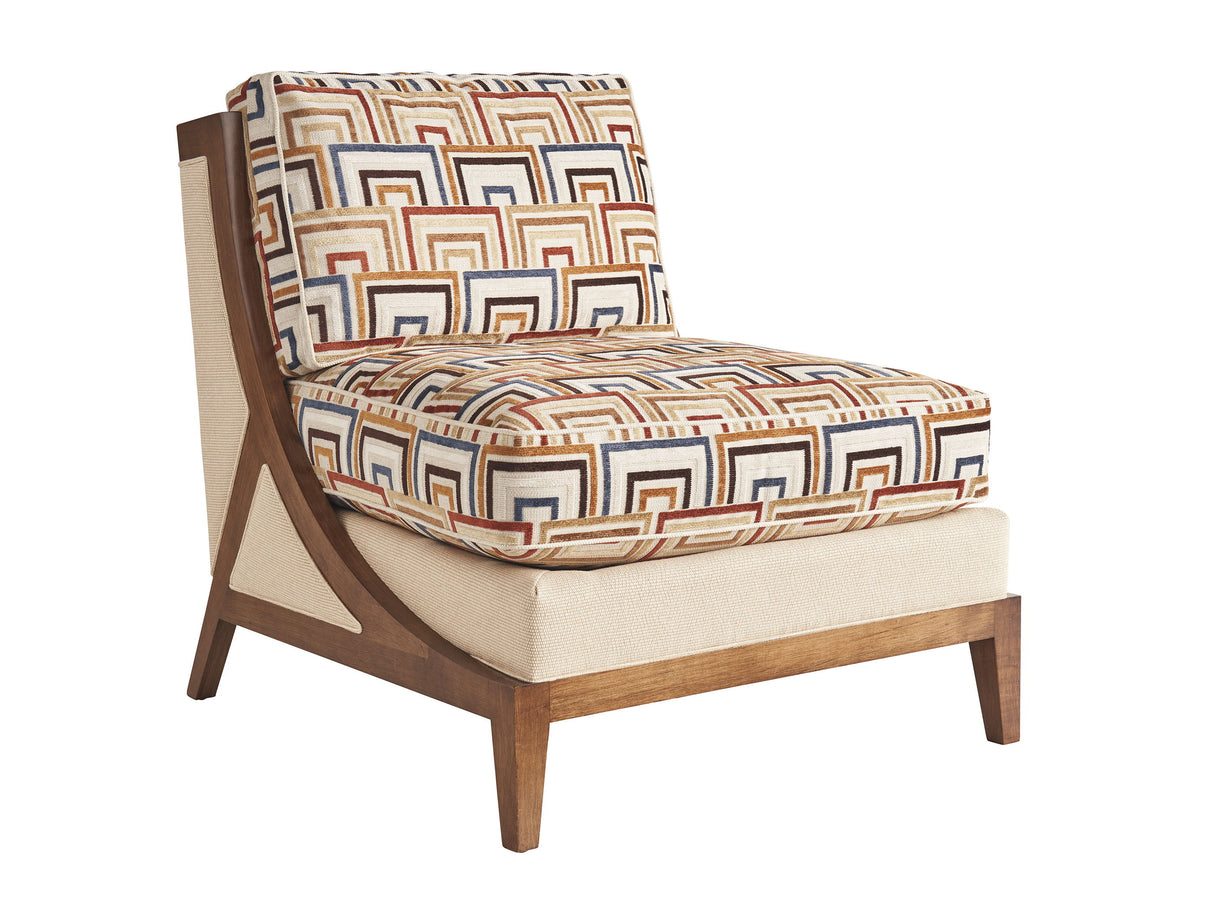 Sunset Key - Tasman Chair - Beige / Dark Brown