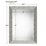 Textured Surface Mirror - Metallic Silver