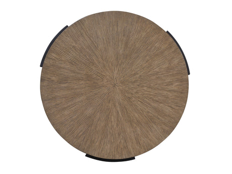 Zanzibar - Kenya Round End Table - Light Brown / Black