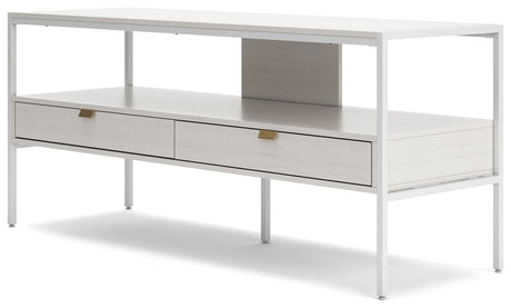 Deznee - White - Large TV Stand