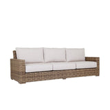 Havana - Sofa, With Self Welt - Canvas Flax / Dark Brown