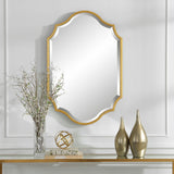 Mirror With Elegant Curves And Arches - Gold Leaf