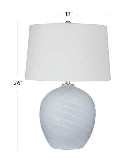 Lyance - Table Lamp - Light Blue / Cream