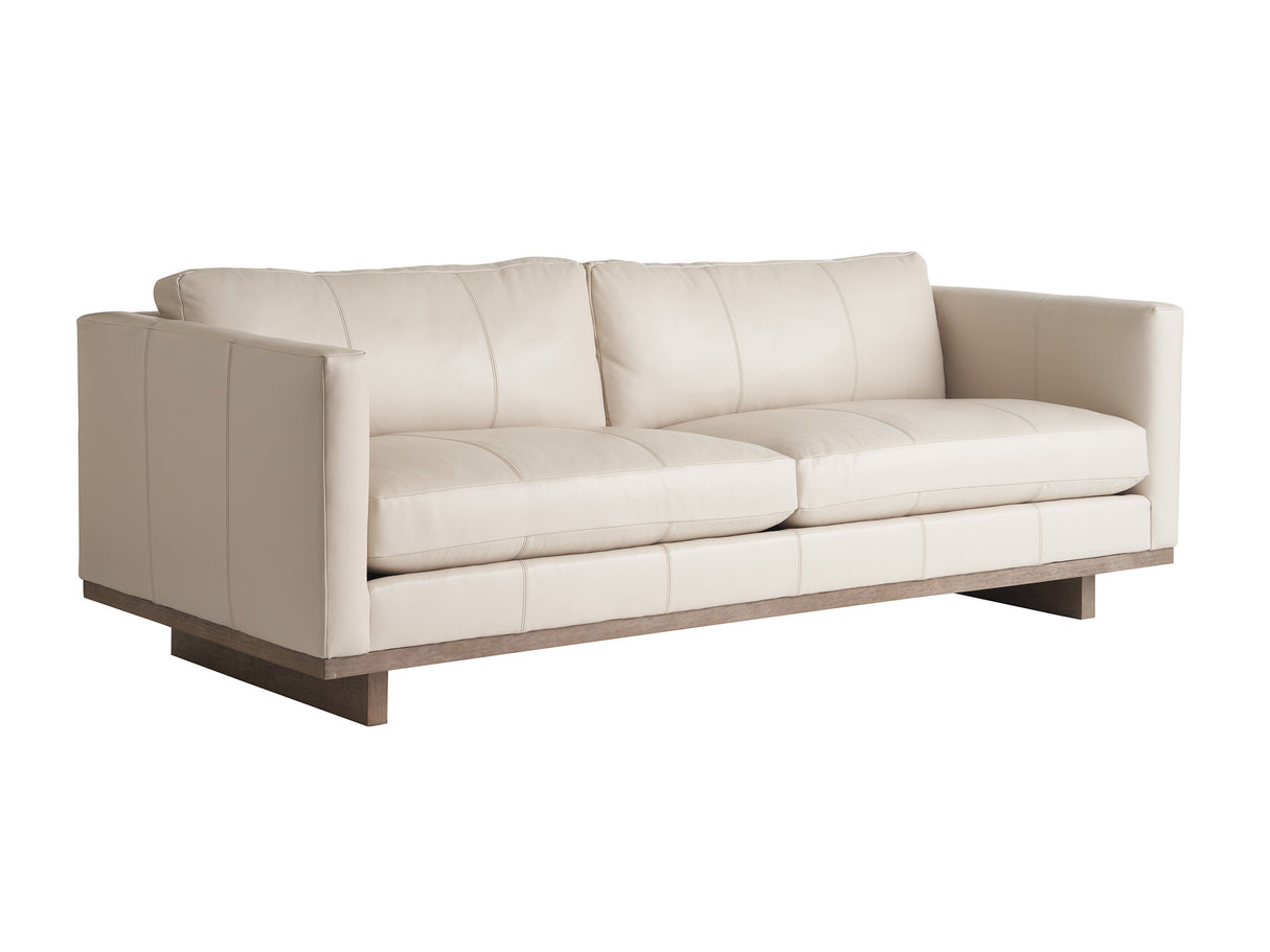 Sunset Key - Brixton Leather Sofa - Beige