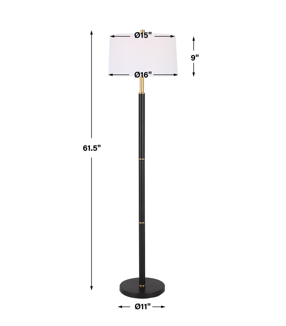 Floor Lamp - Black & Gold