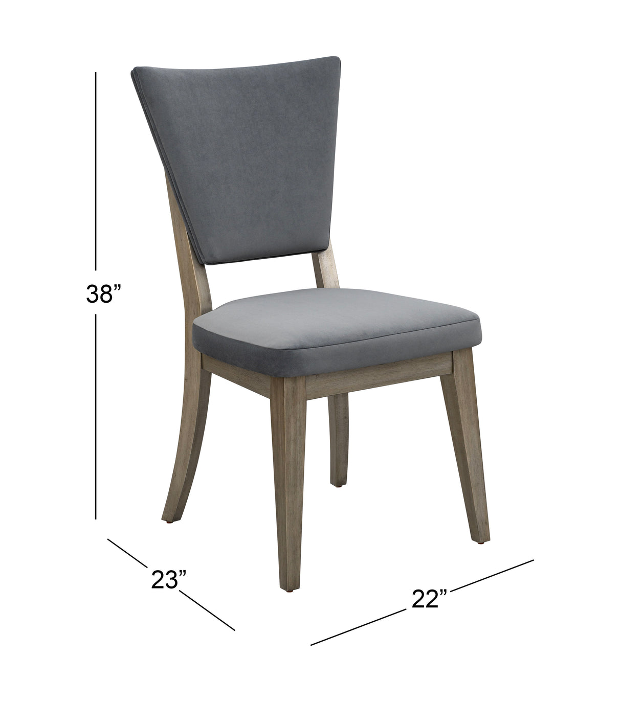 Vivien - Dining Chair - Silver Primavera / Dark Gray