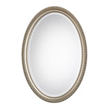 Mirror - Metallic Silver & Brown Antiquing