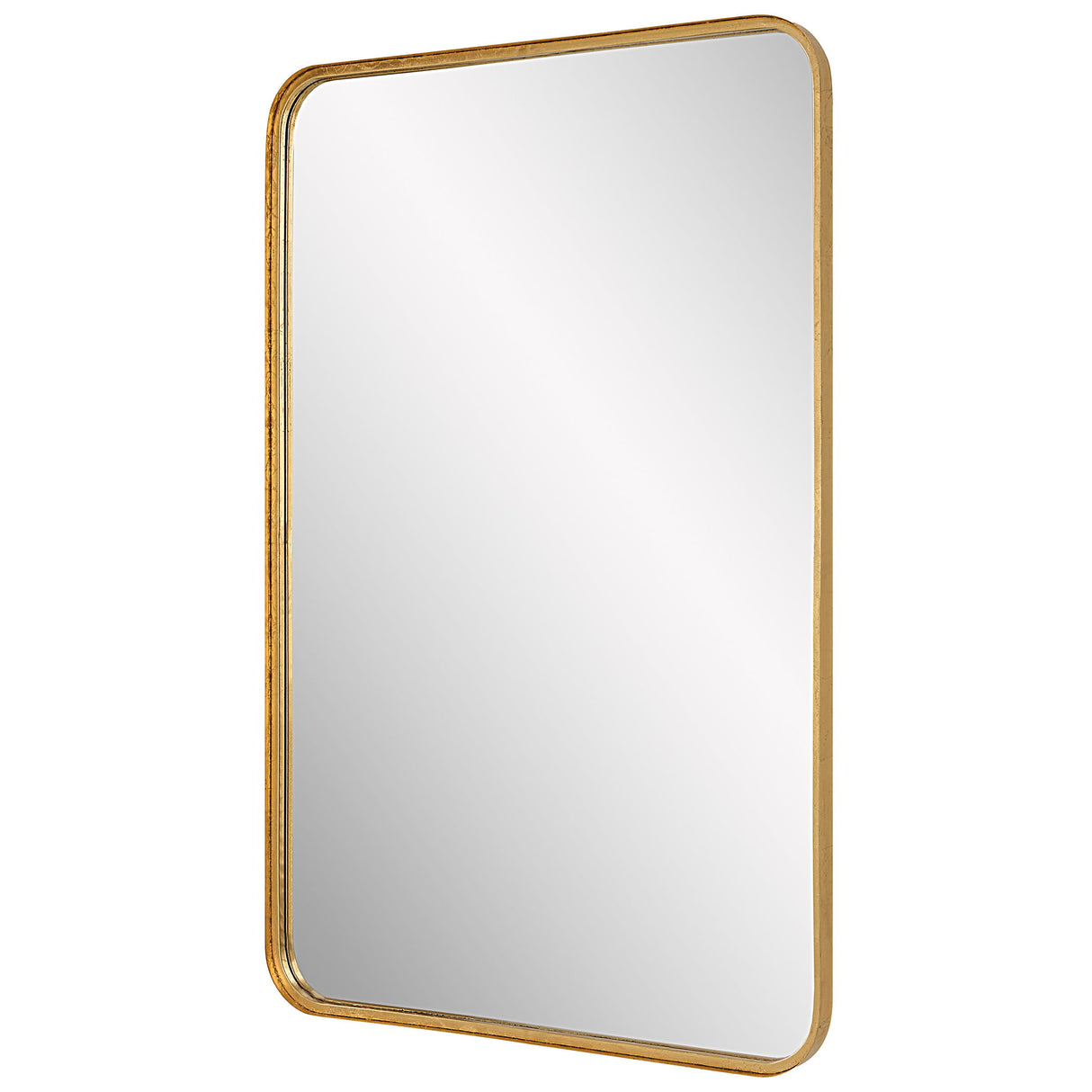 Rounded Corners Mirror - Gold Leaf