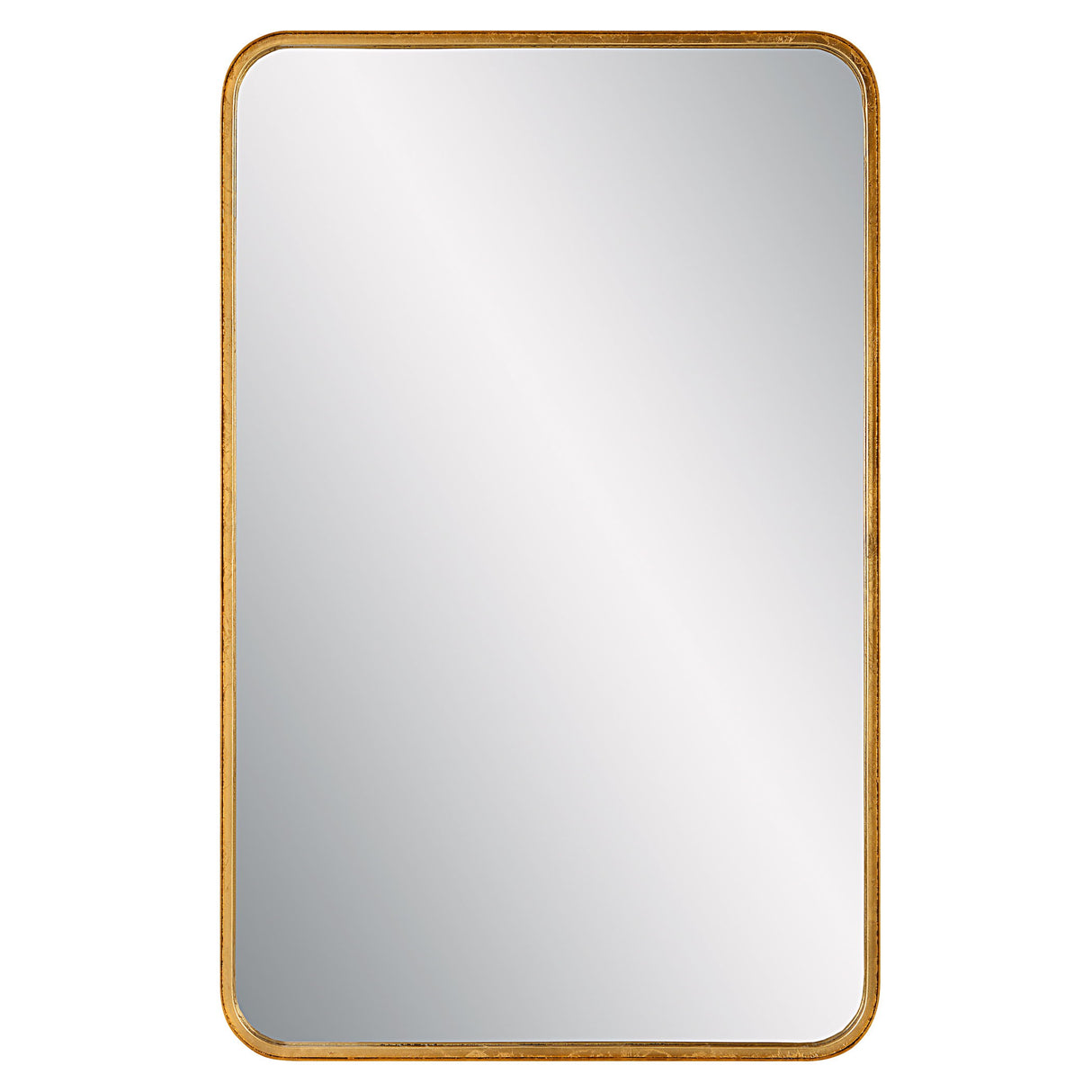 Rounded Corners Mirror - Gold Leaf