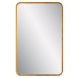 Rounded Corners Mirror - Gold Leaf