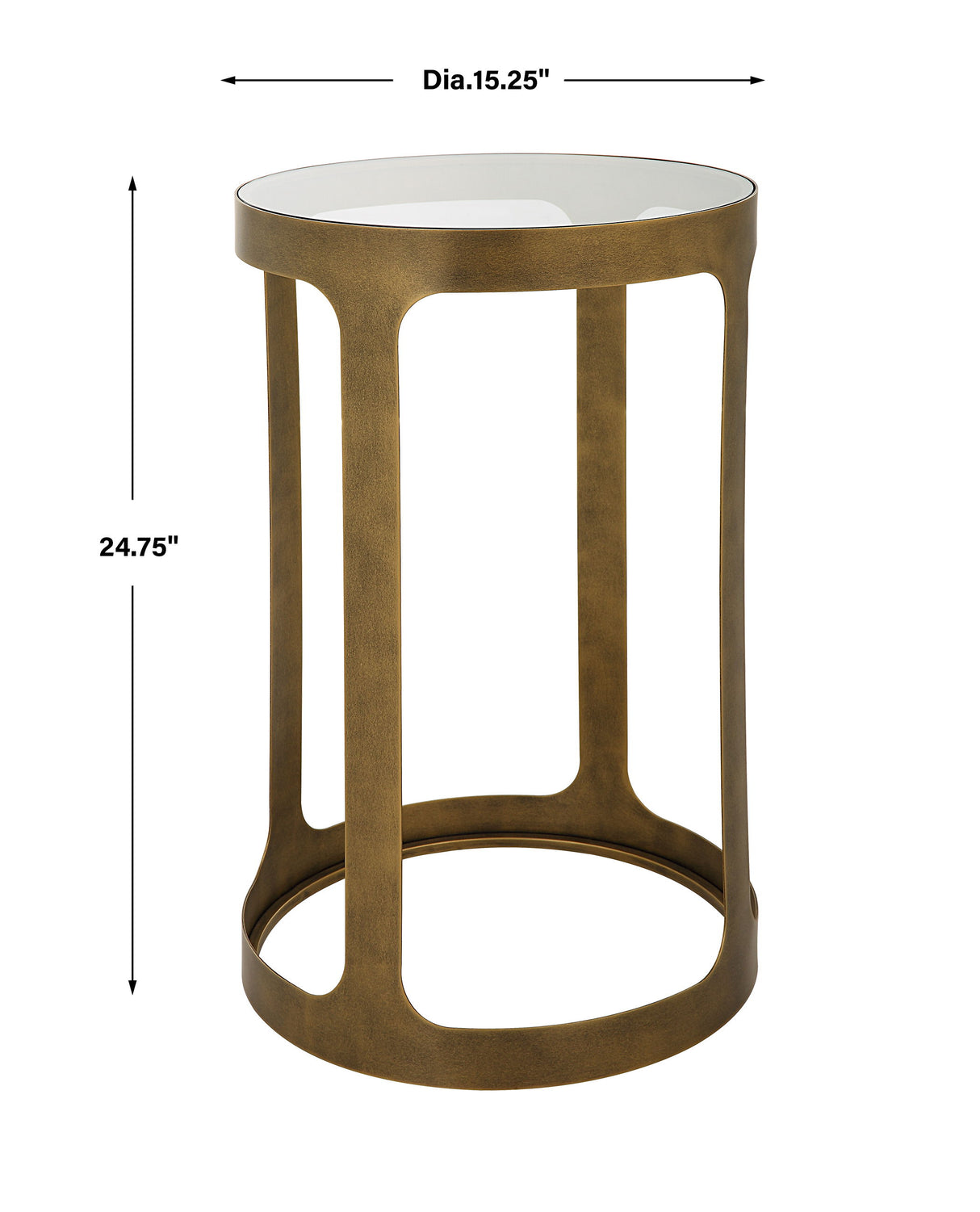 Accent Table - Brushed Gold