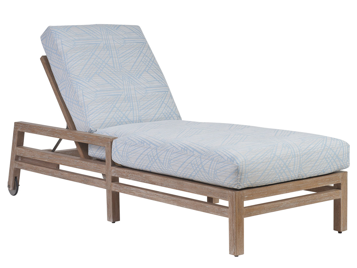 Stillwater Cove - Chaise Lounge - Light Brown / Blue