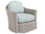 Seabrook - Swivel Lounge Chair - Beige / Blue