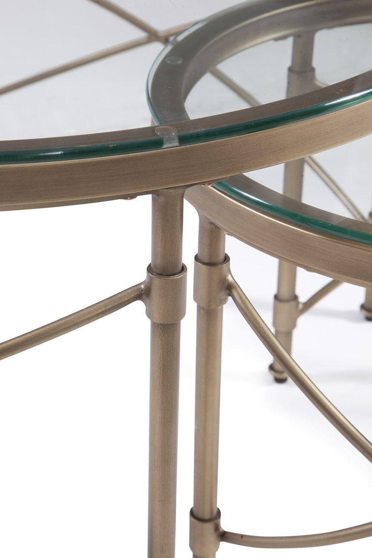 Harrison - Round Nesting Cocktail Table - Gold