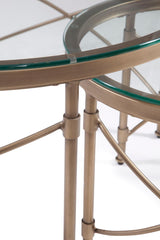 Harrison - Round Nesting Cocktail Table - Gold