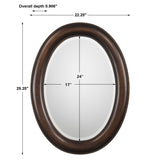 Mirror With Antique Gold Undertones - Dark Bronze