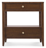 Archives - Two-Drawer Nightstand - Dark Brown