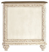 Realyn - White / Brown - Chair Side End Table - Insert Mirror