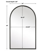 Metal Arch Mirror - Matte Black