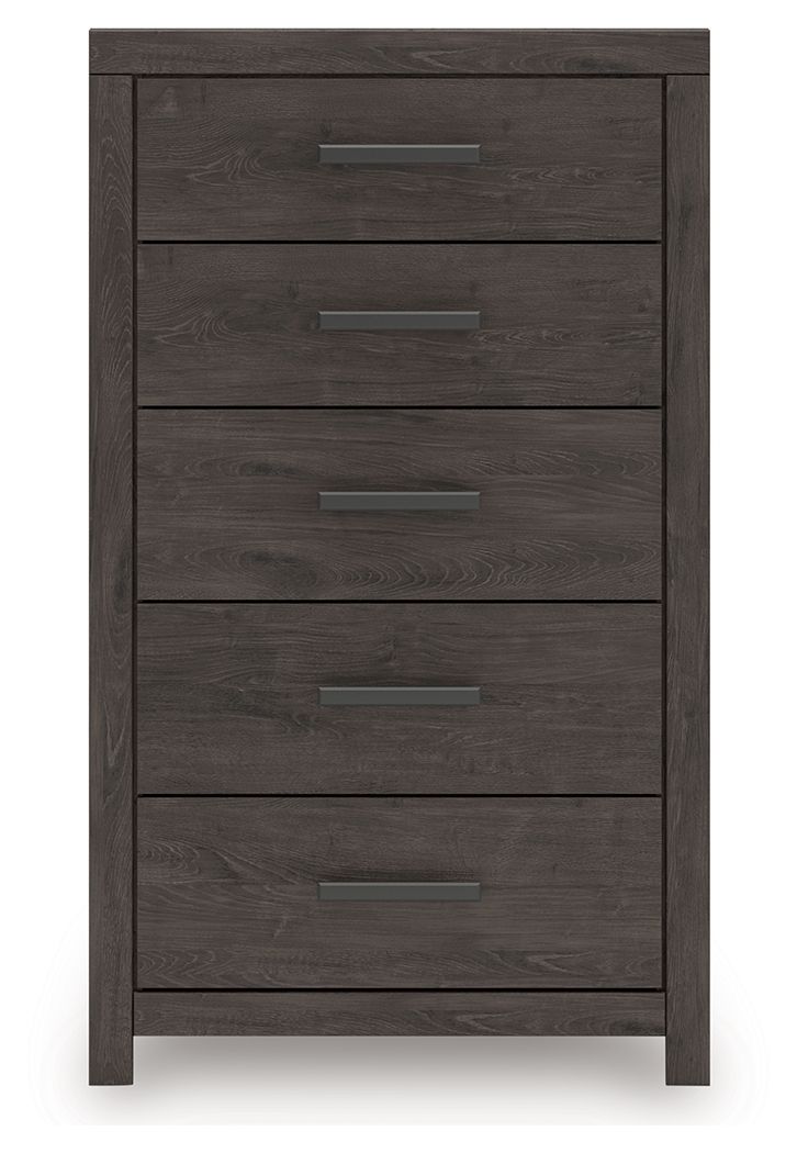 Prendonea - Charcoal - Five Drawer Chest