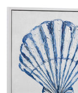 Shells - Framed Canvas (Set of 4) - Blue / White