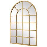 Arched Windowpane Mirror - Gold Leaf