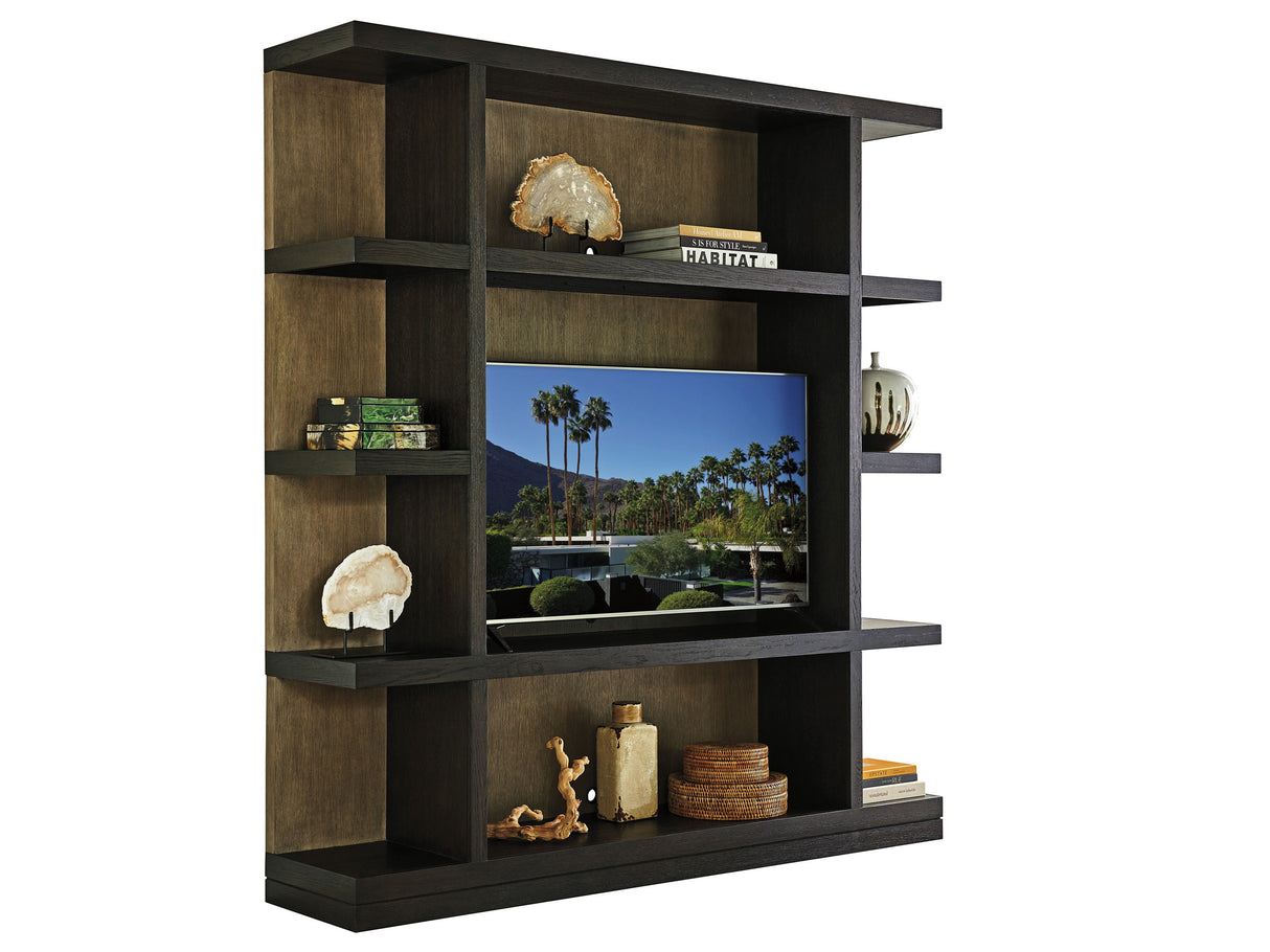 Zanzibar - Sanderson Media Wall Unit - Dark Brown