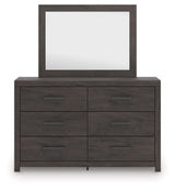 Prendonea - Charcoal - Dresser and Mirror